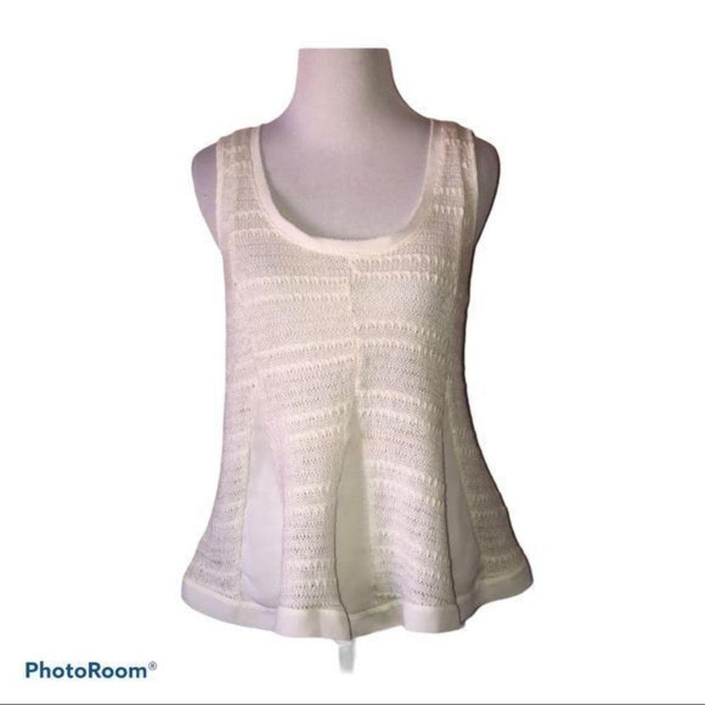 5/$30 🎈 Lauren Conrad XS open knit chiffon tank blouse